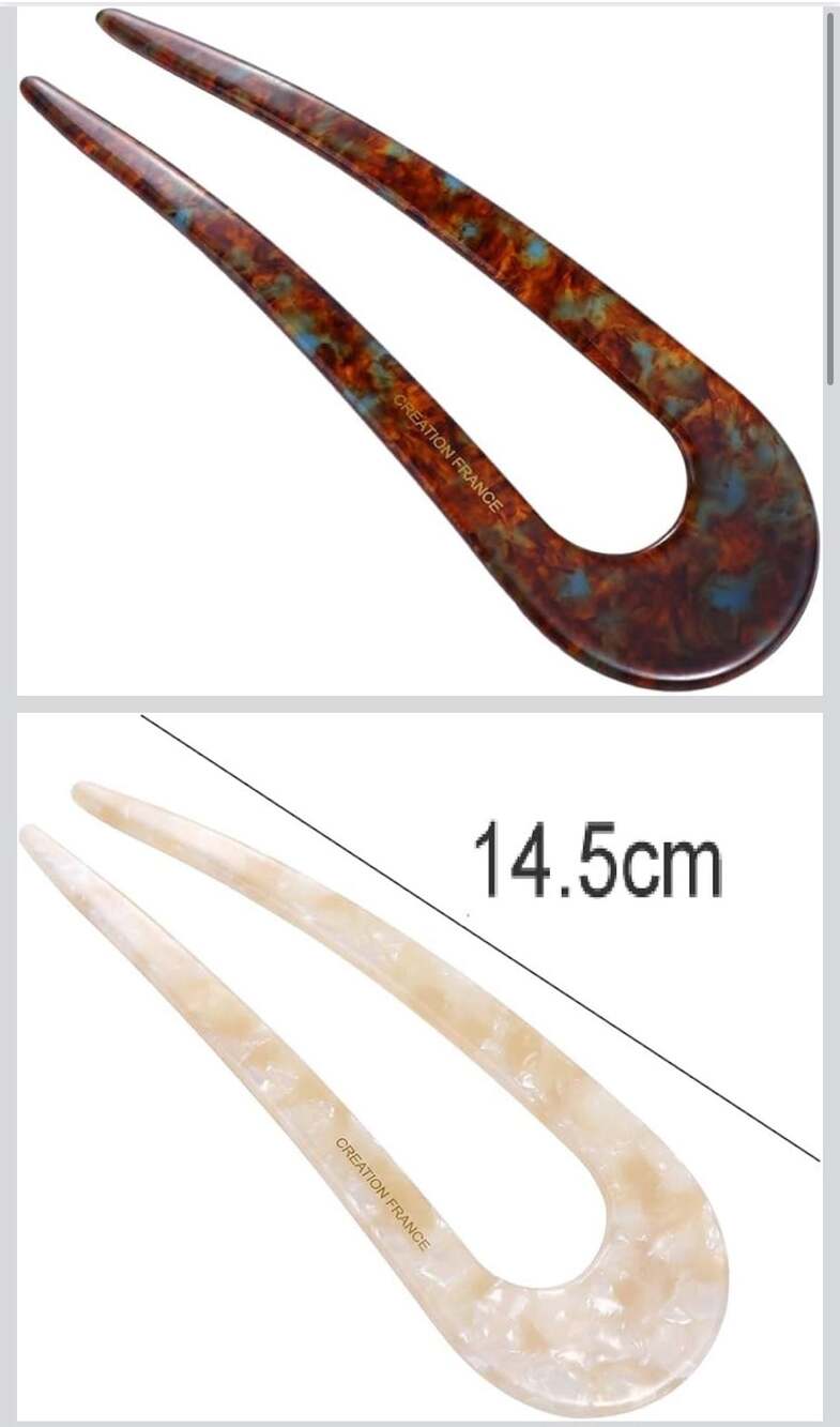 U-Shaped Acetate Hair Fork for Updos and Buns